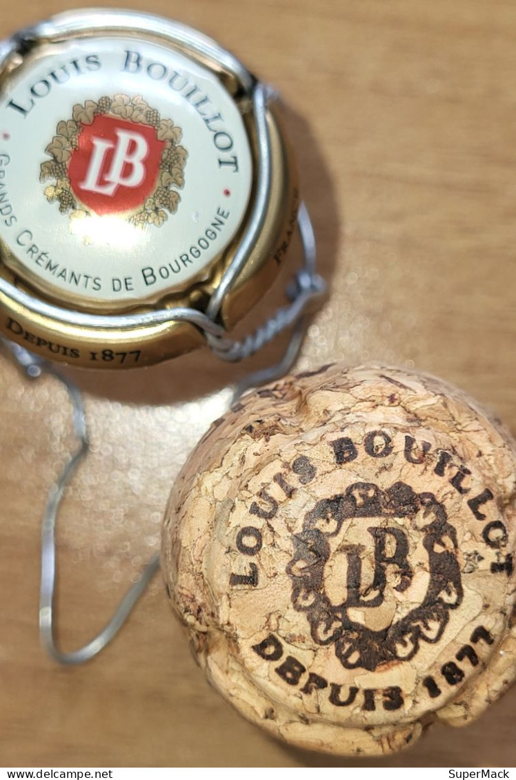 Capsule & Bouchon & Muselet Crémant De Bourgogne Louis BOUILLOT Blanc & Or Nr 243920 - Schuimwijn
