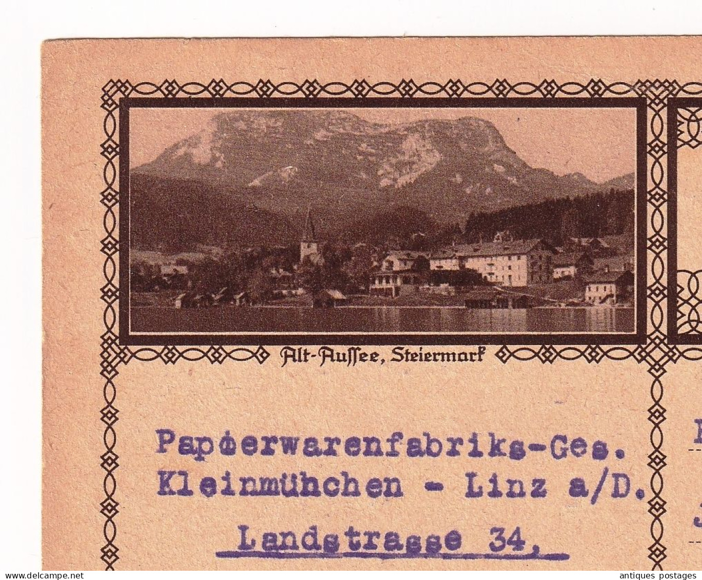 Postkarte 1928 Linz Papierwarenfabrik Österreich Austria Autriche Wien Josefine Kraft - Postkarten