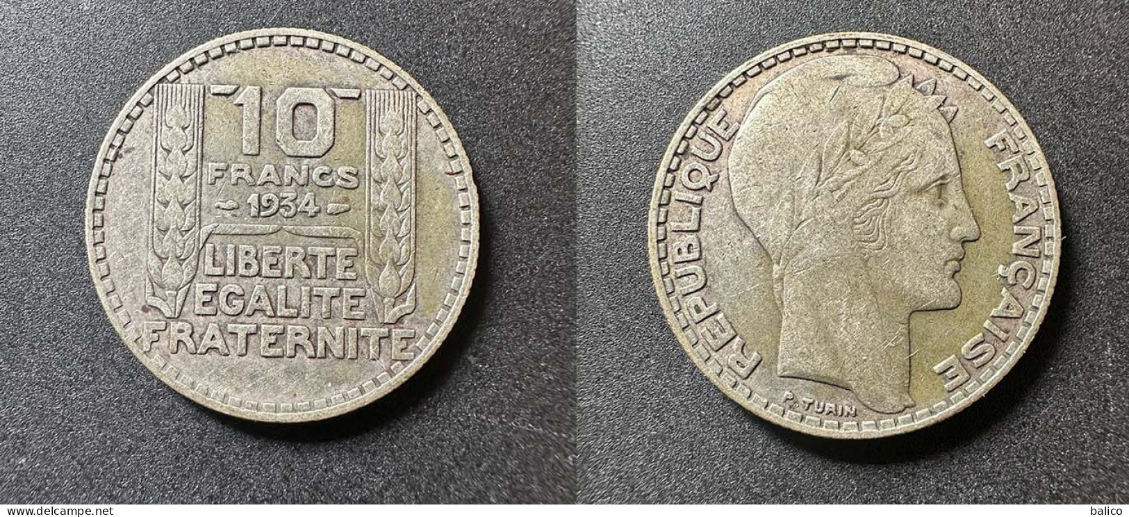 10 Francs Turin 1934 - Argent - Réf, M 2 - 10 Francs