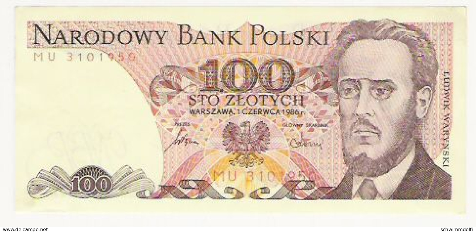 POLONIA - POLEN - POLSKA - 100  ZŁOTYCH 1986 - SIN CIRCULAR - UNZ. - UNC. - Pologne