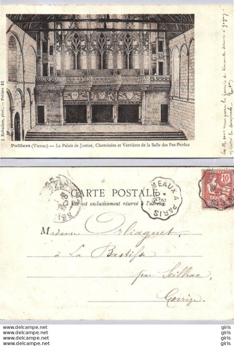 86 - Vienne - Poitiers - Le Palais De Justice - Cheminées Et Verrières De La Salle Des Pas Perdus - Poitiers