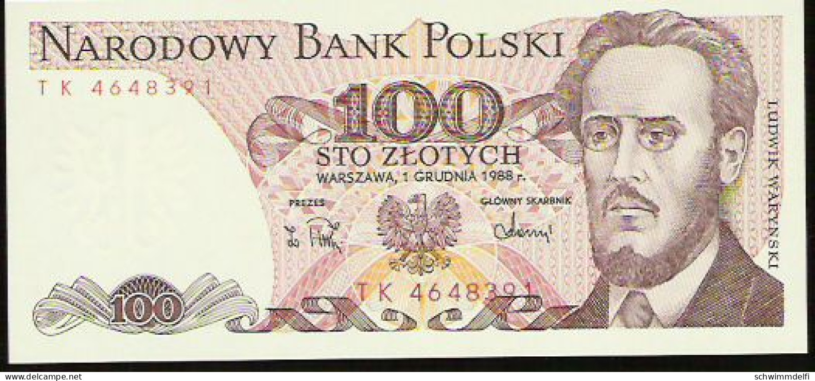 POLONIA - POLEN - POLSKA - 100  ZŁOTYCH 1988 - SIN CIRCULAR - UNZ. - UNC. - Pologne