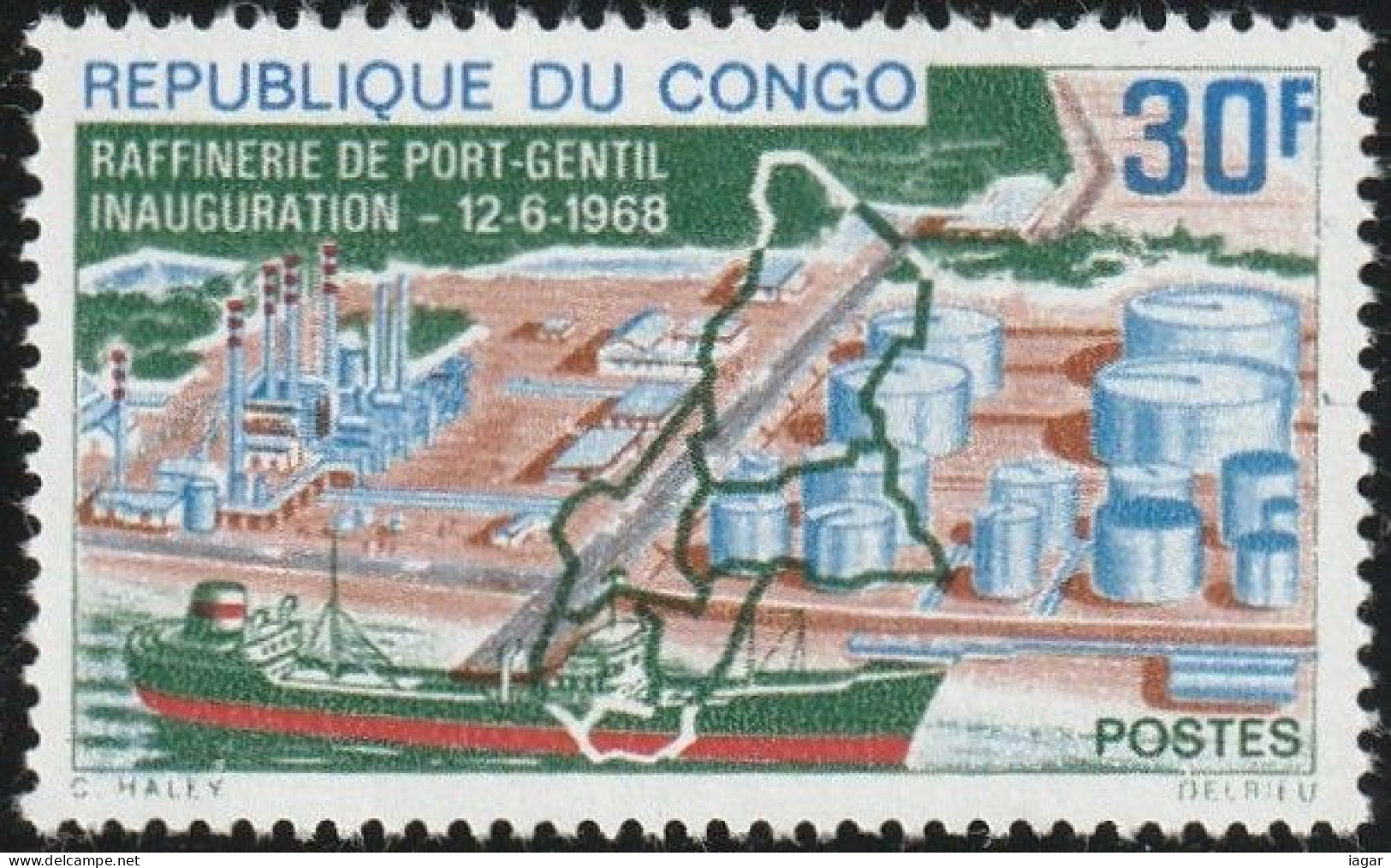 THEMATIC FACTORIES:  INAUGURATION OF PORT-GENTIL REFINERY IN GABON    -    CONGO - Usines & Industries