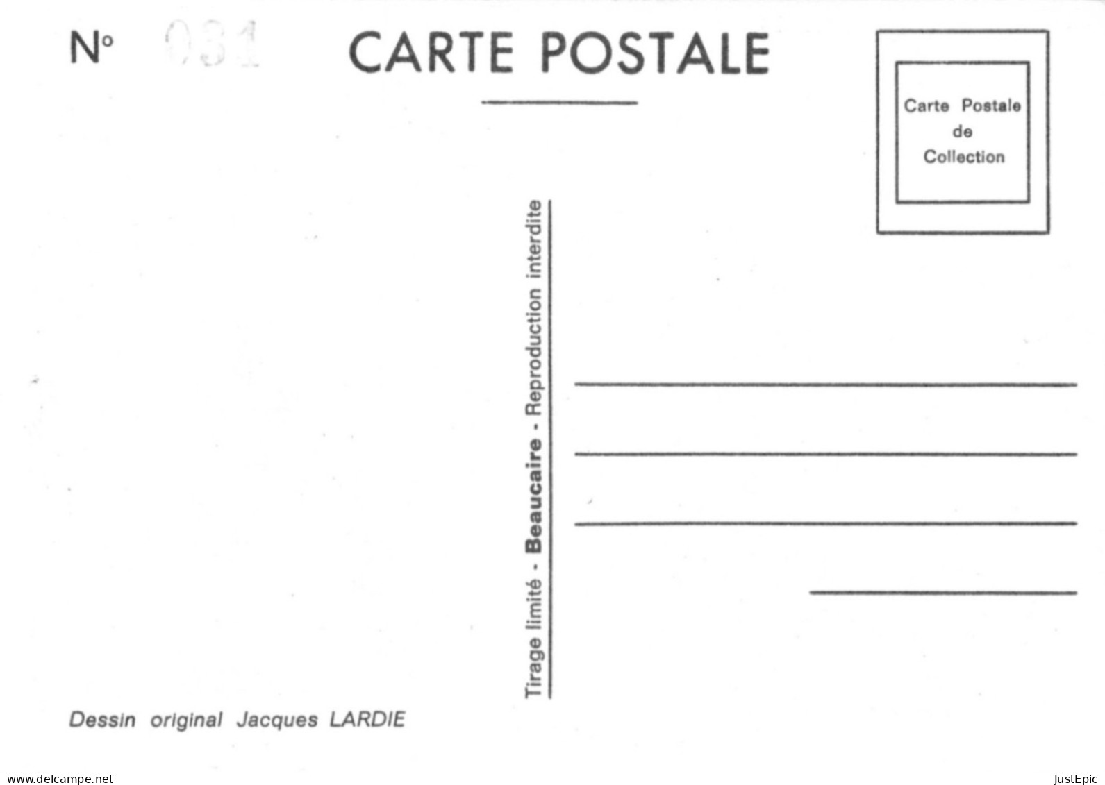 " LAFLEUR DEMOLIT PONS" - LARDIE Jihel Tirage 85 Ex. Caricature Politique Franc-maçonnerie Nouvelle Calédonie CPM - Nuova Caledonia