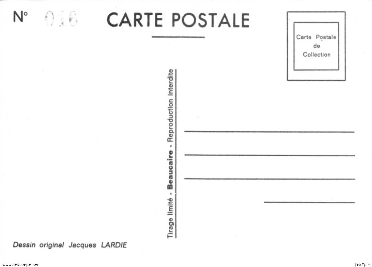 "1789: TONTON AU TEMPLE: 1989." - LARDIE Jihel Tirage 85 Ex. Caricature MITTERRAND LERAY Franc-maçonnerie - CPM - Satiriques