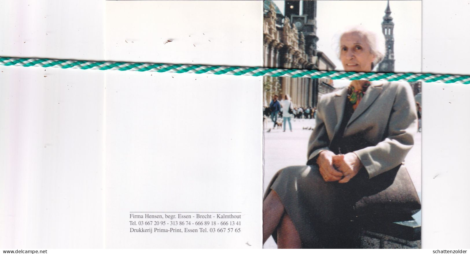 Yvonne Grèze-Cayman, Auriac (Fr) 1916, Quinson (Fr) 2003. Foto - Obituary Notices