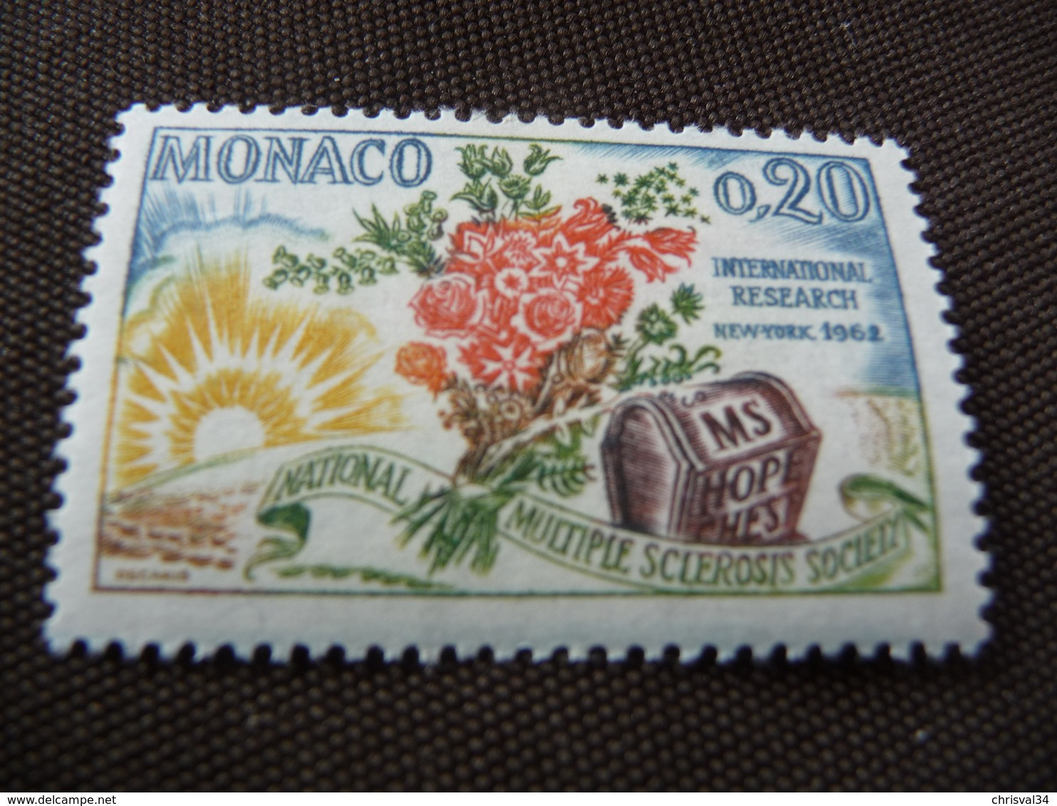 TIMBRE  DE  MONACO       ANNÉE   1962      N  580              COTE  0,35  EUROS    NEUF  SANS   CHARNIÈRE - Ongebruikt