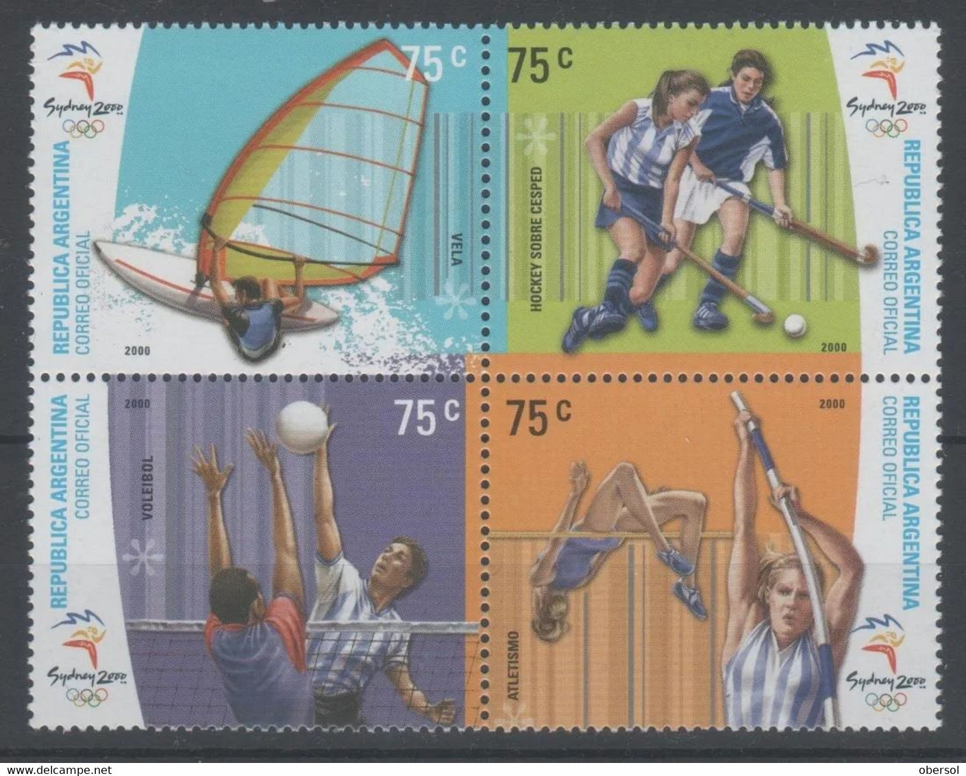 Argentina 2000 Sydney Olympics Complete Set MNH - Nuovi