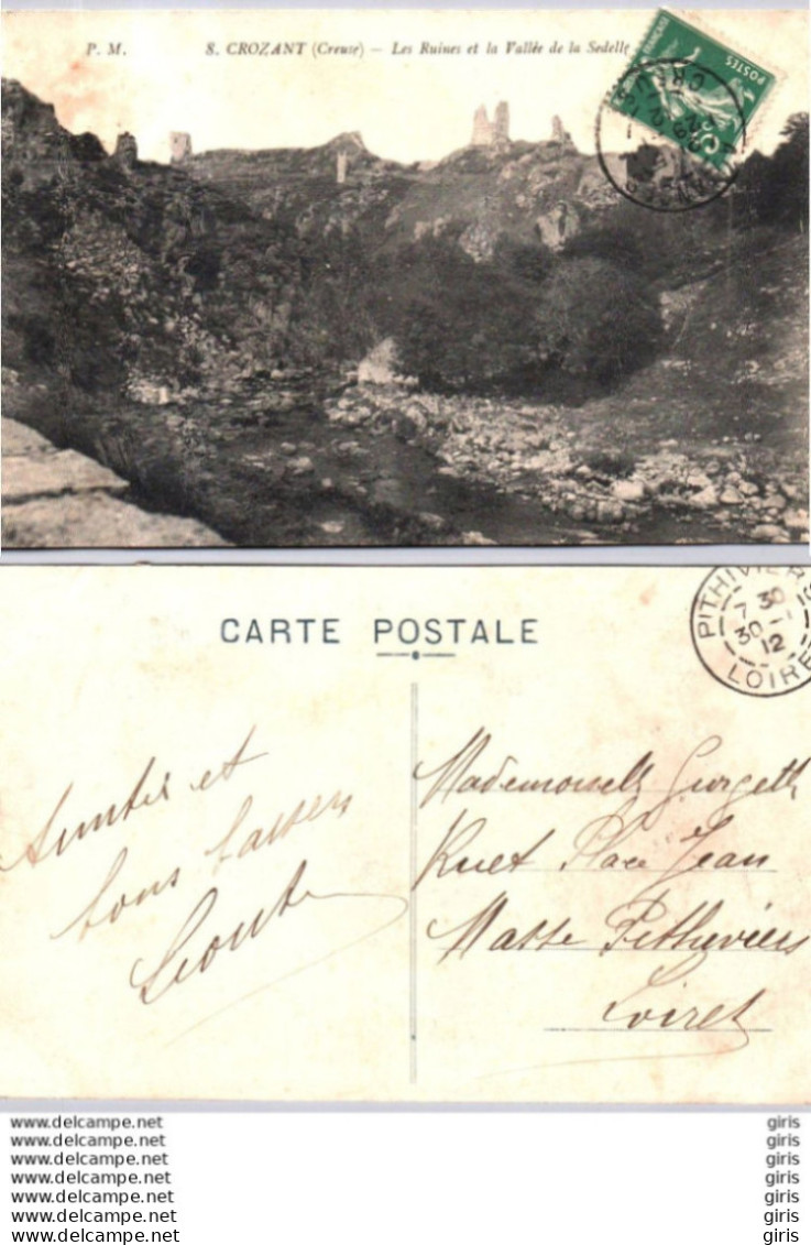 23 - Creuse - Crozant - Les Ruines Et La Vallée De La Sedelle - Crozant