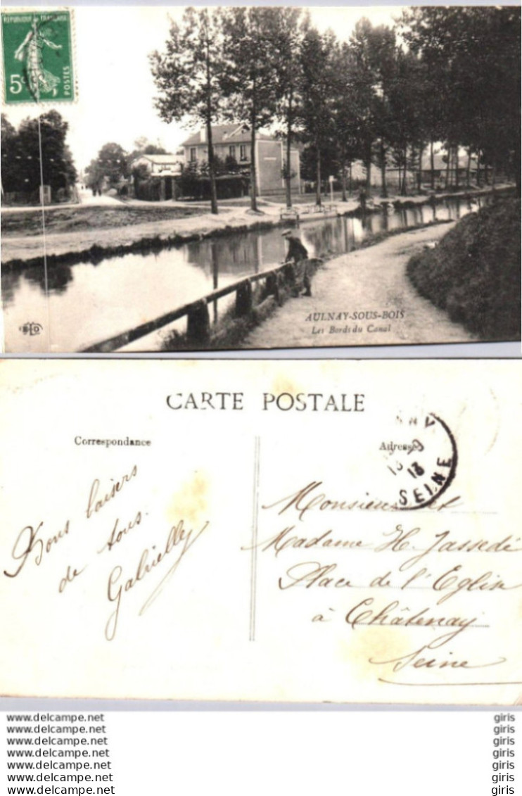 93 - Seine Saint Denis - Aulnay Sous Bois - Les Bords Du Canal - Aulnay Sous Bois