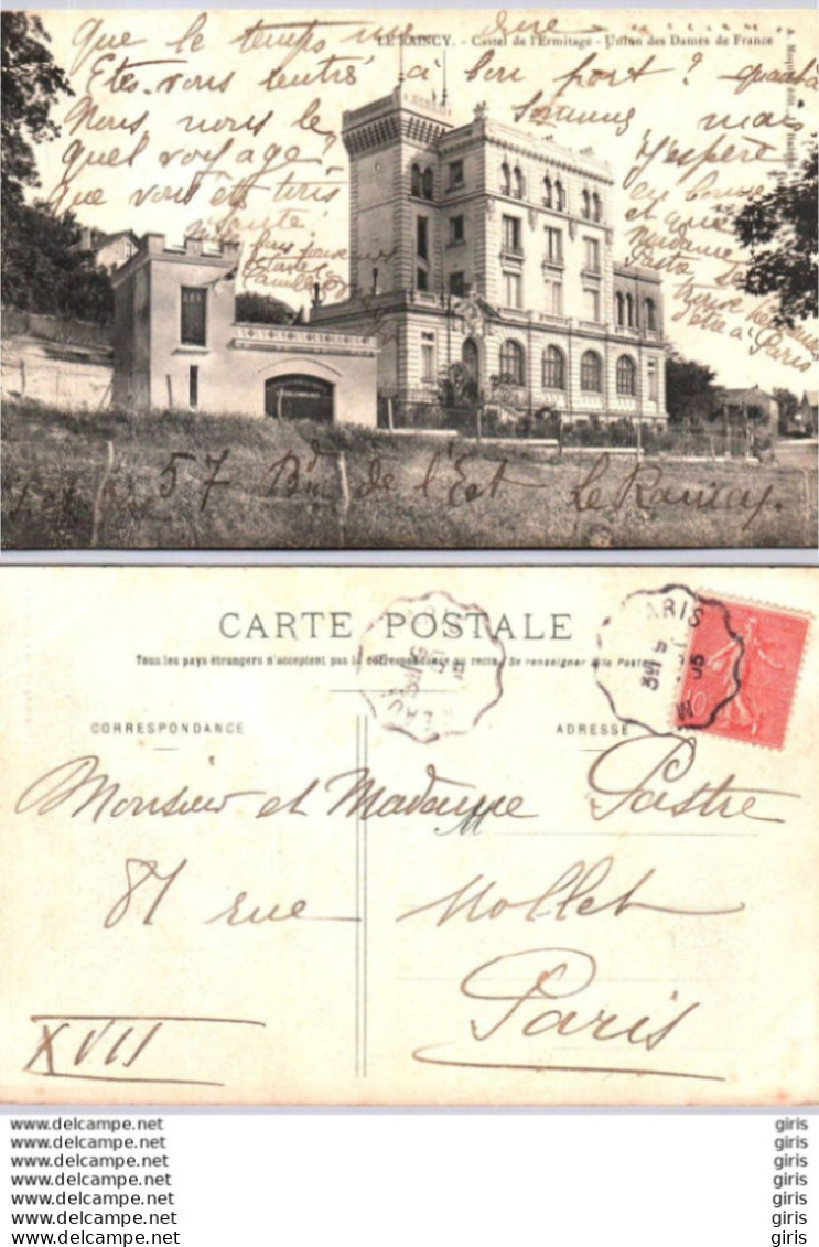 93 - Seine Saint Denis - Le Raincy - Castel De L'Hermitage - Union Des Femmes De France - Le Raincy