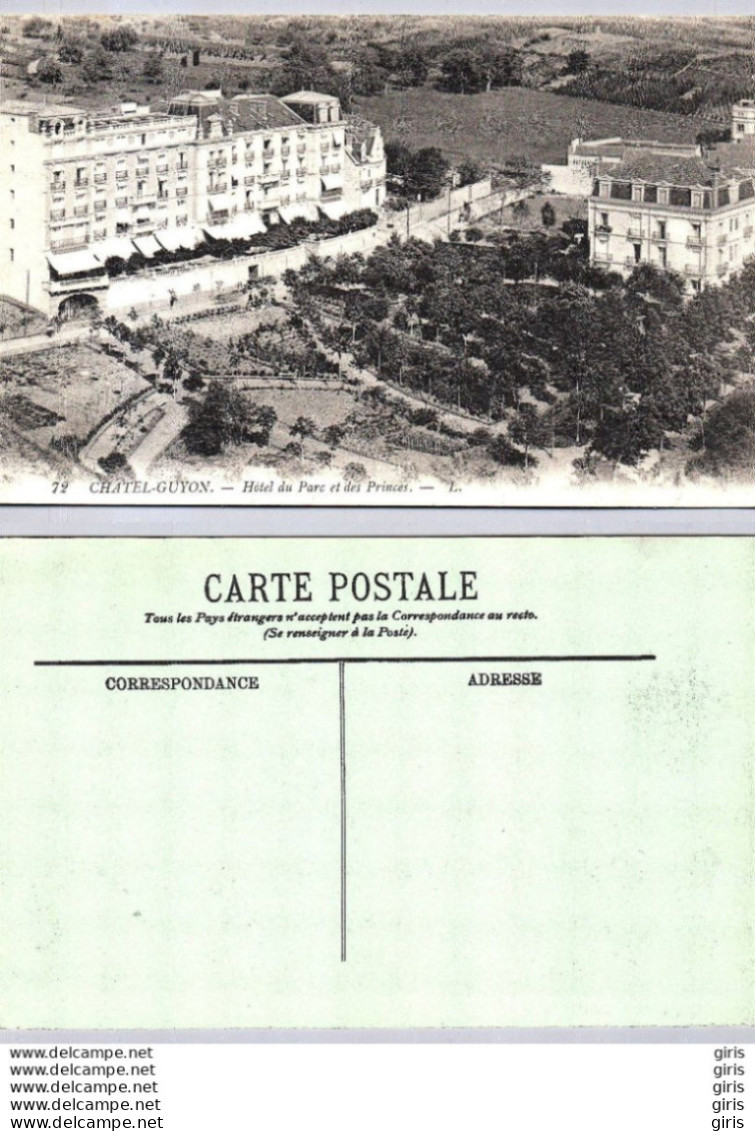63 - Puy-de-Dôme - Châtel-Guyon - Hôtel Du Parc Et Des Princes - Châtel-Guyon