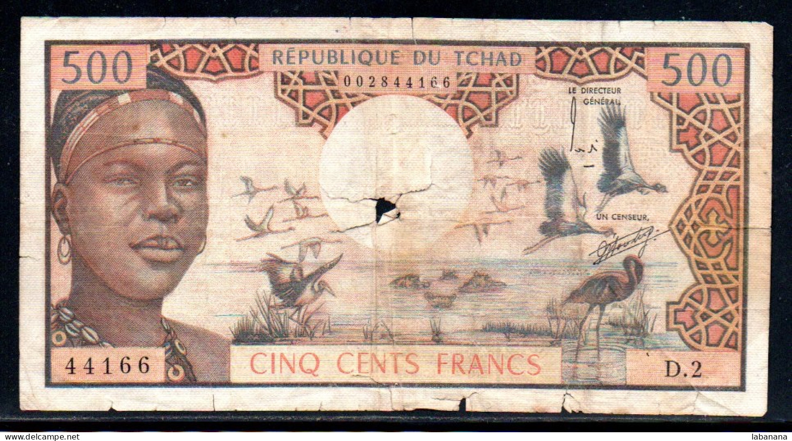 559-Tchad 500fr D2 Dans L'état - Tschad
