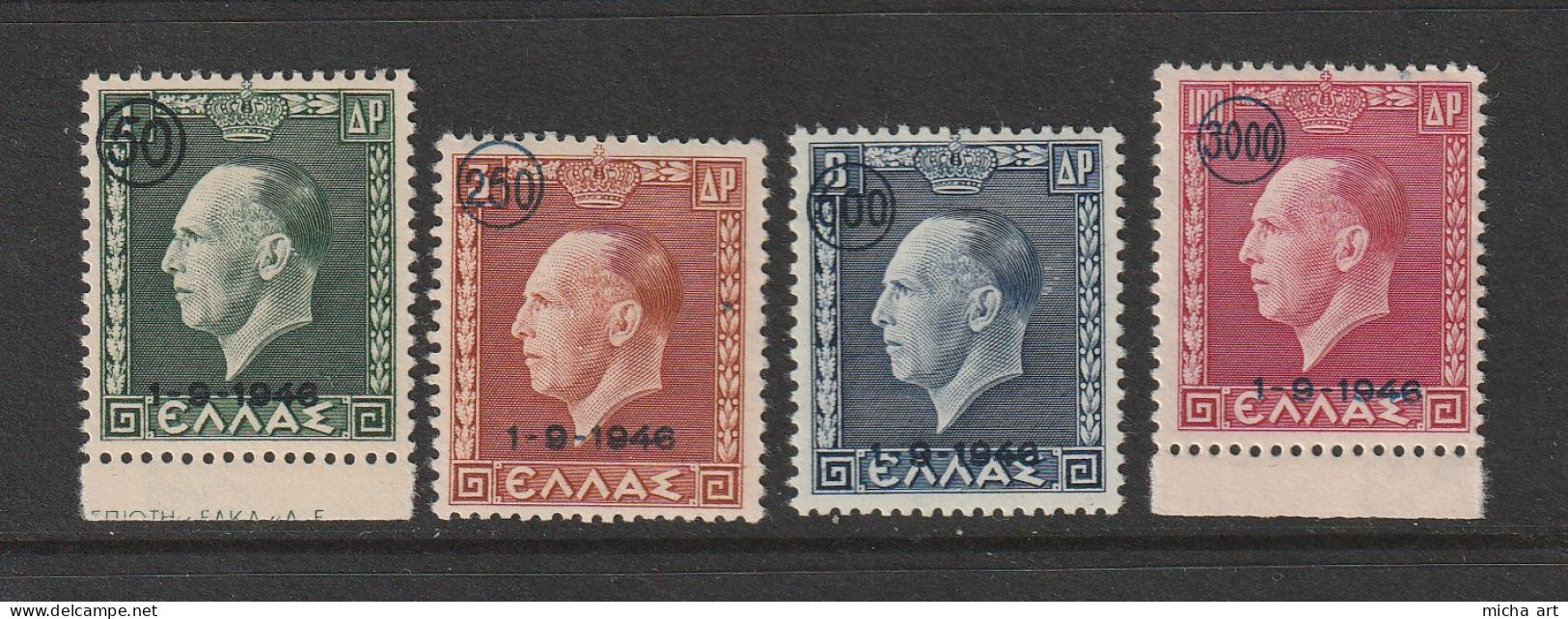 Greece 1946 Reinstatement Of King George II Set MNH T0918 - Neufs