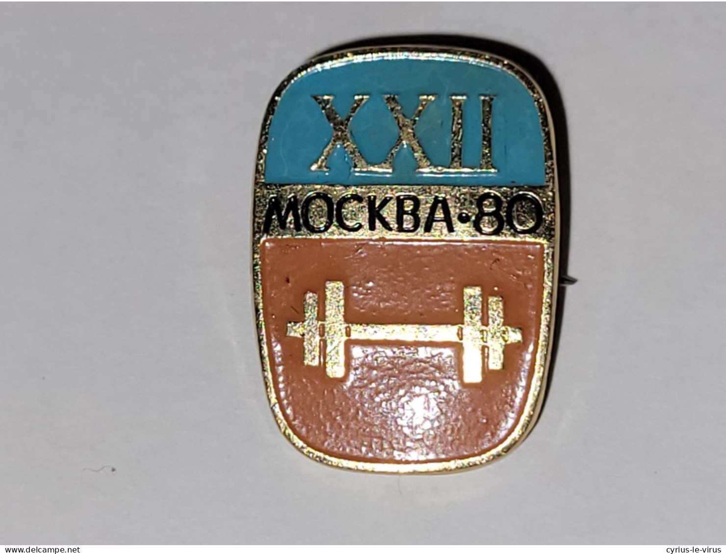 Pin's Jeux Olympiques De Moscou 1980  **  Haltérophilie - Gewichtheben