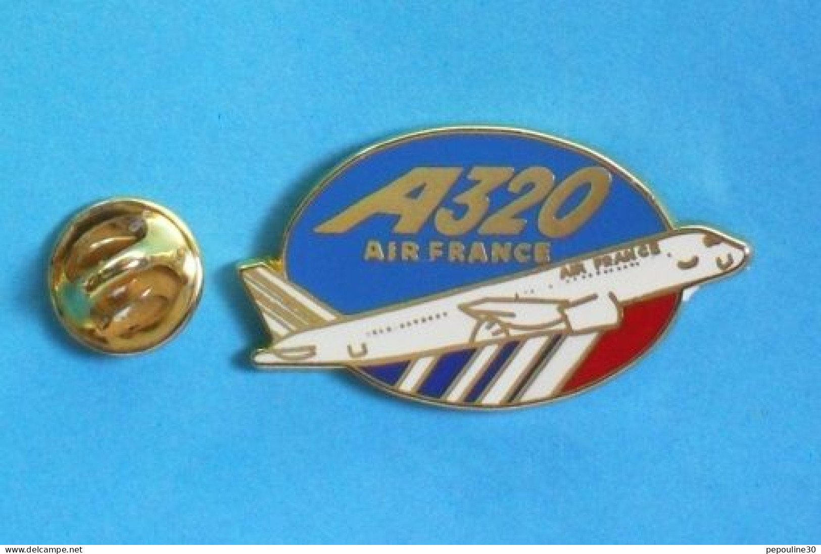 1 PIN'S  //  ** AIRBUS A320 / AIR FRANCE ** . (Métargent Paris) - Vliegtuigen