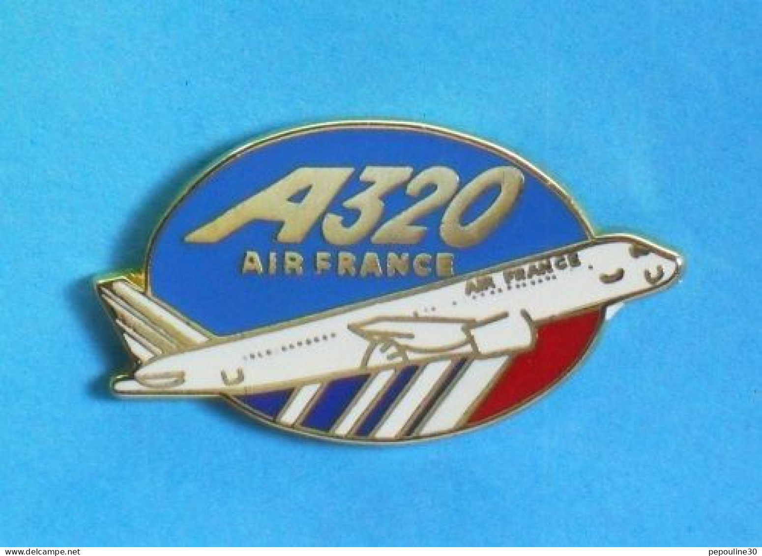1 PIN'S  //  ** AIRBUS A320 / AIR FRANCE ** . (Métargent Paris) - Aviones