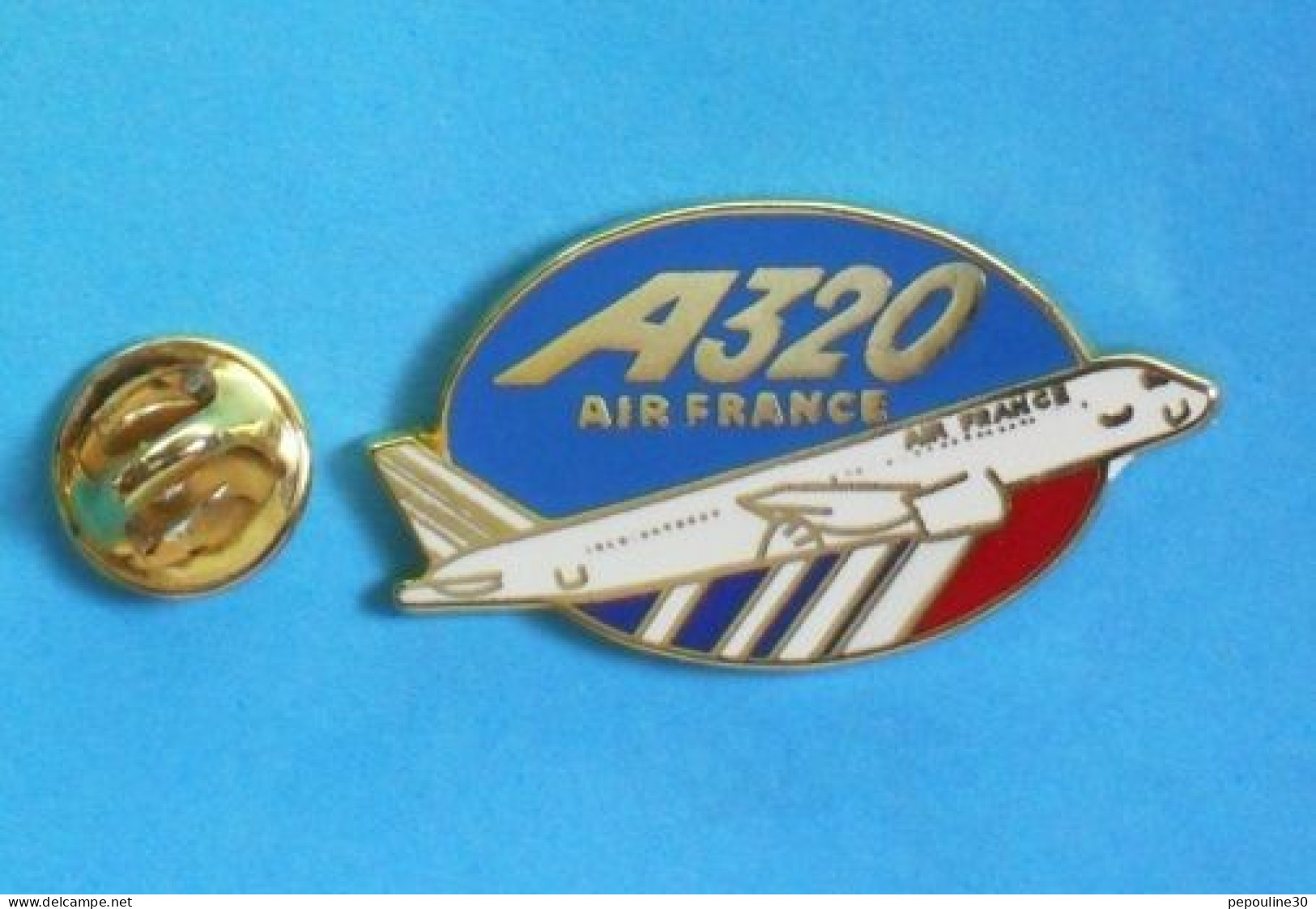 1 PIN'S  //  ** AIRBUS A320 / AIR FRANCE ** . (Métargent Paris)