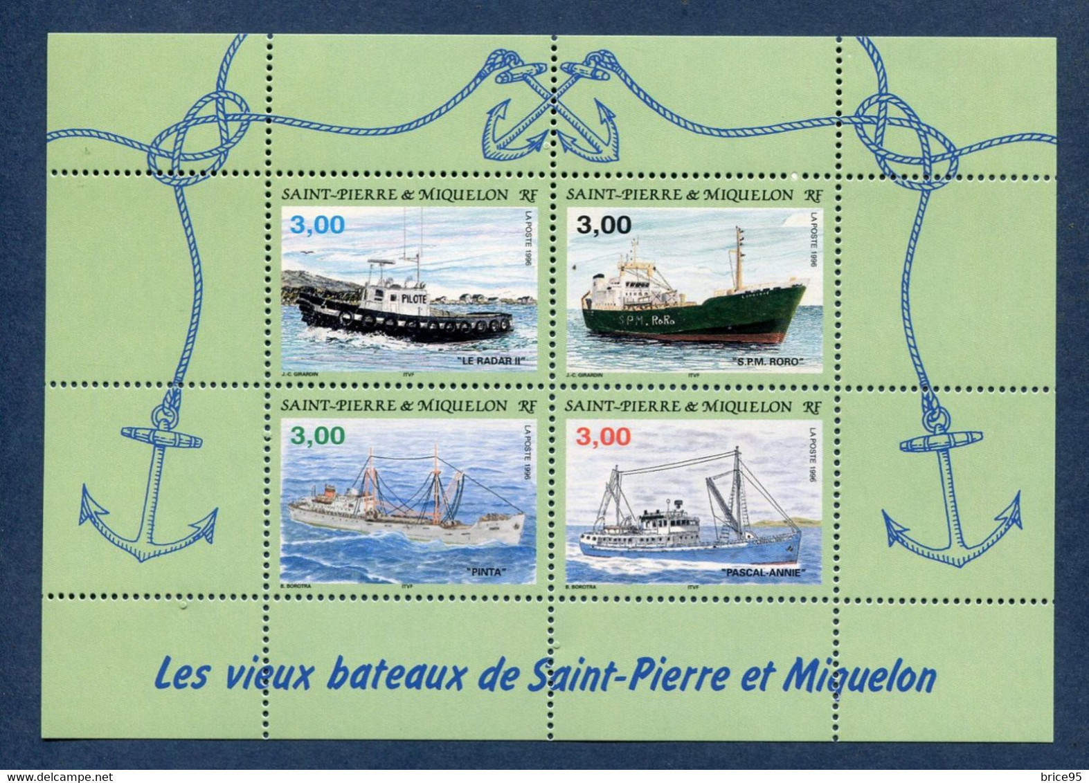 Saint Pierre Et Miquelon - YT Bloc N° 5 ** - Neuf Sans Charnière - 1996 - Blocs-feuillets