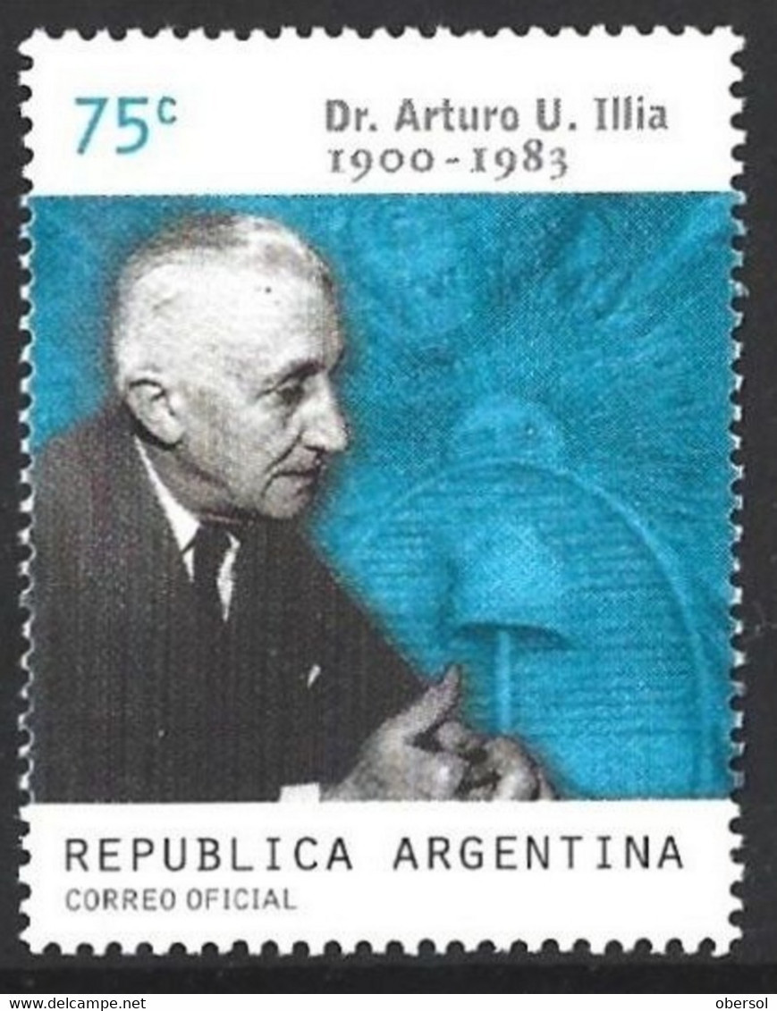 Argentina 2000 Arturo Illia President MNH Stamp - Unused Stamps