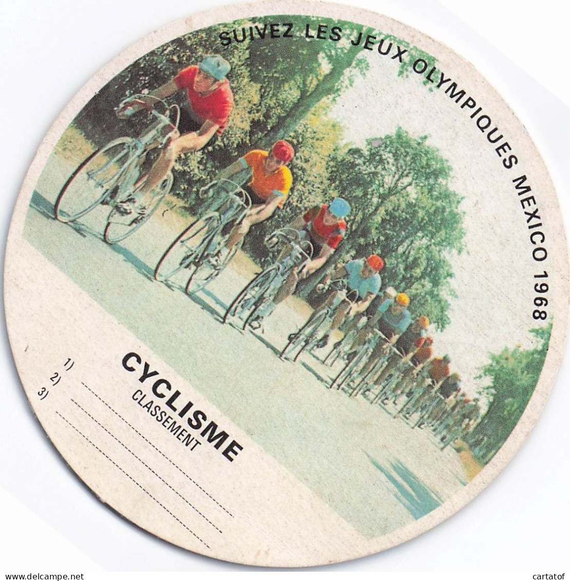JEUX OLYMPIQUE MEXICO 1968 . Le Cyclisme  - Cartes D'hotel