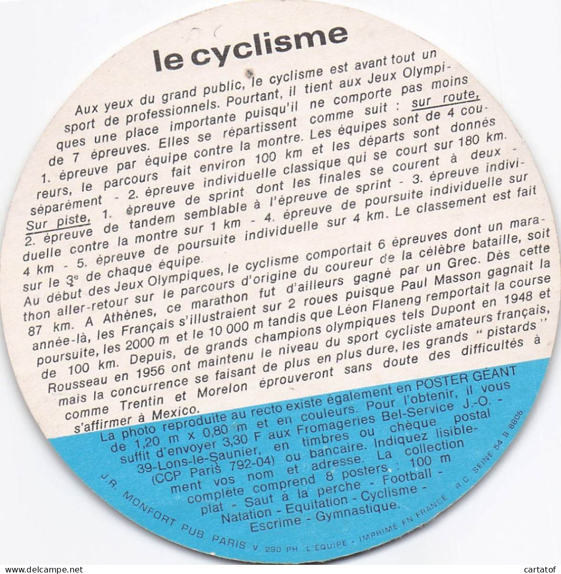 JEUX OLYMPIQUE MEXICO 1968 . Le Cyclisme  - Cartas De Hotels