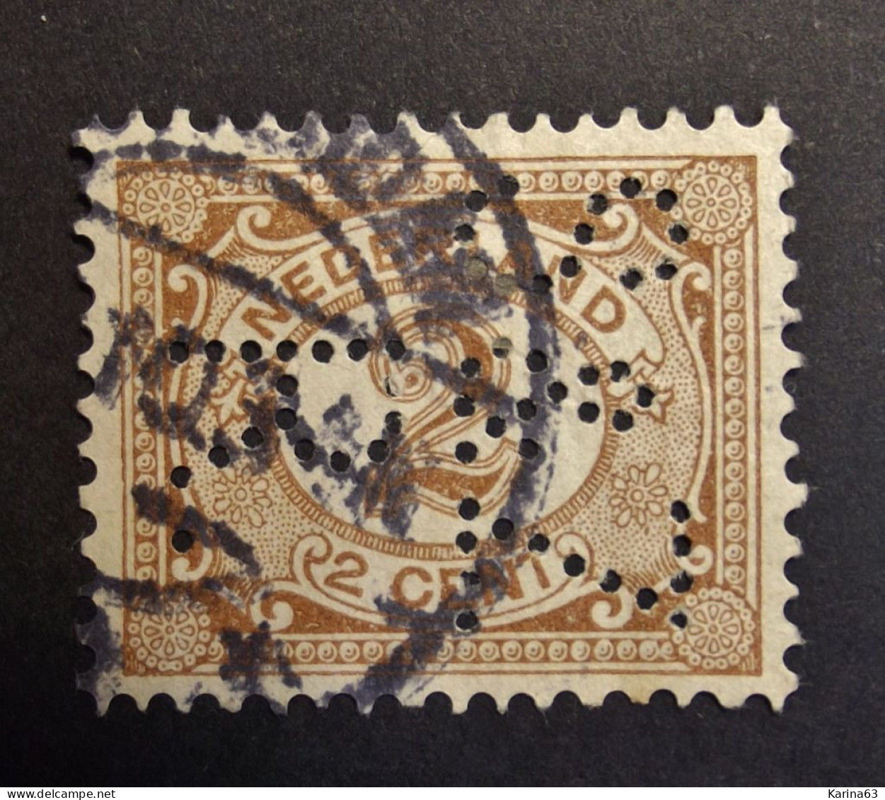 Nederland - Pays-Bas - 1913 -  Perfin - Lochung - S & Z / R - R.S. Stokvis & Zonen Ltd. - N.V. Handel Cancelled - Perforés