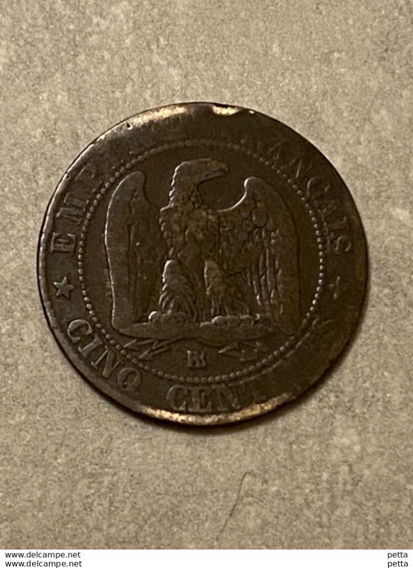 Pièce De 5 Centimes Napoléon III  1862BB / Vendu En L’état (18) - 5 Centimes