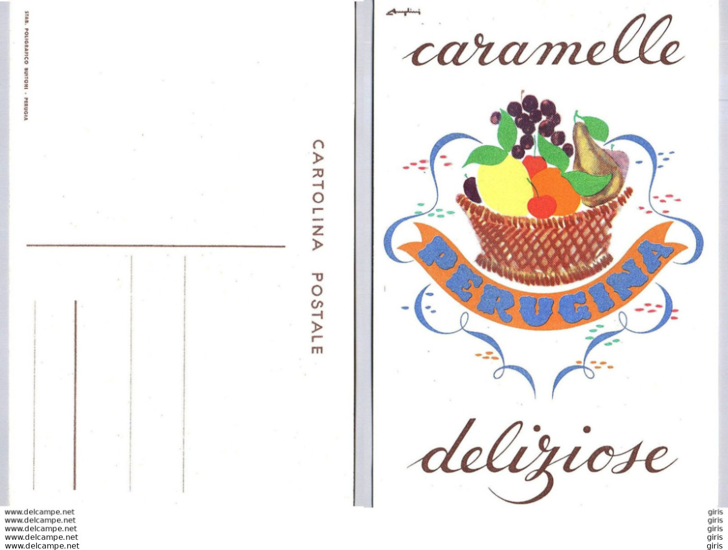 CP - Publicité - Carte Publicitaire - Caramelle Deliziose - Perugina - Werbepostkarten