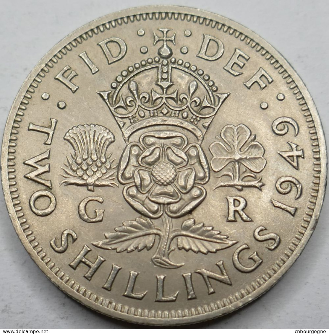 Royaume-Uni - George VI - Two Shillings 1949 - TTB+/AU50 - Mon6200 - J. 1 Florin / 2 Shillings