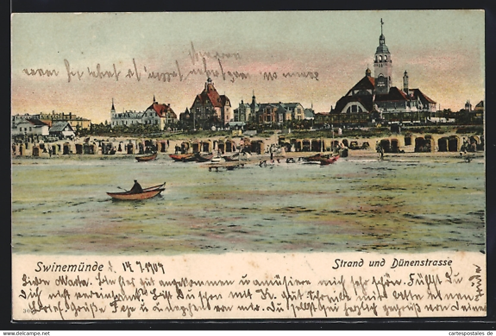 AK Swinemünde, Strand Und Dünenstrasse  - Pommern