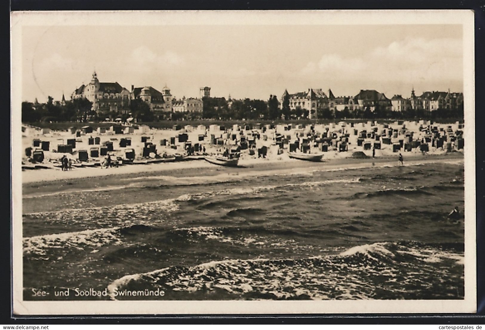 AK Swinemünde, Strandblick Vom Wasser Aus  - Pommern