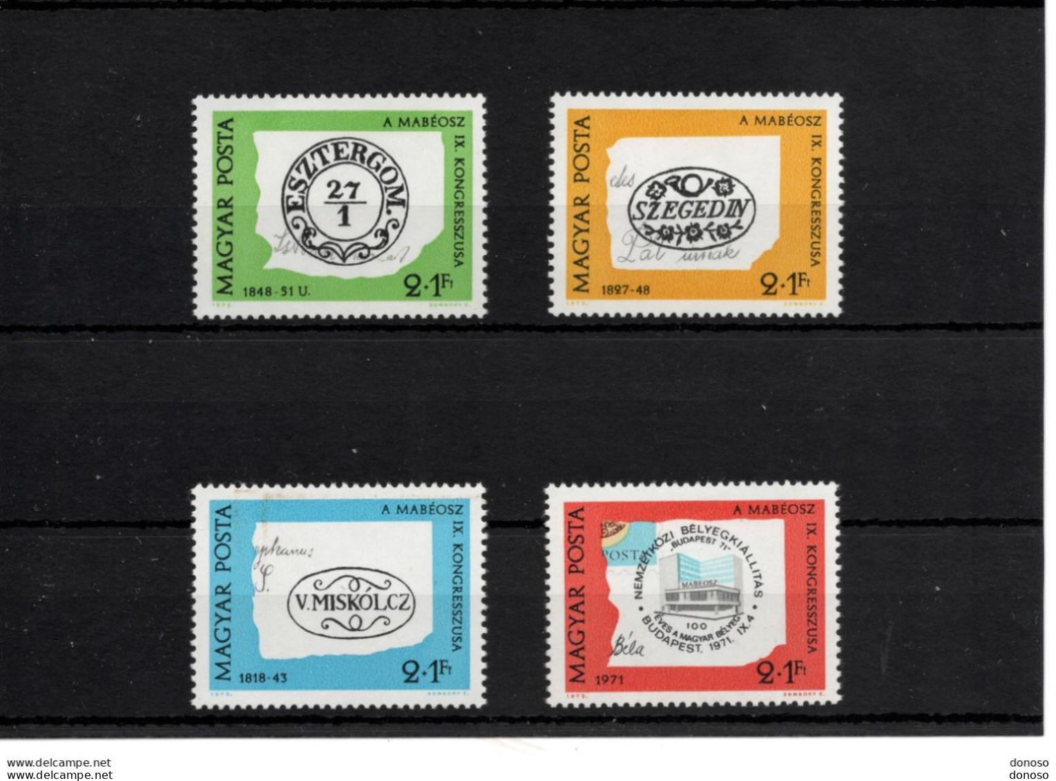 HONGRIE 1972 JOURNEE DU TIMBRE Yvert 2228-2231, Michel 2760-2763 NEUF** MNH Cote 5,20 Euros - Unused Stamps