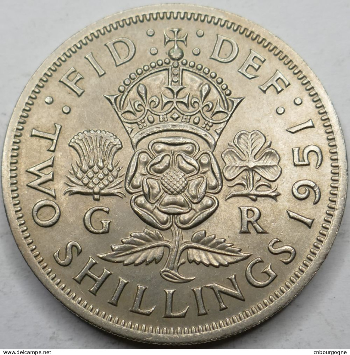 Royaume-Uni - George VI - Two Shillings 1951 - SUP/AU55 - Mon6202 - J. 1 Florin / 2 Shillings