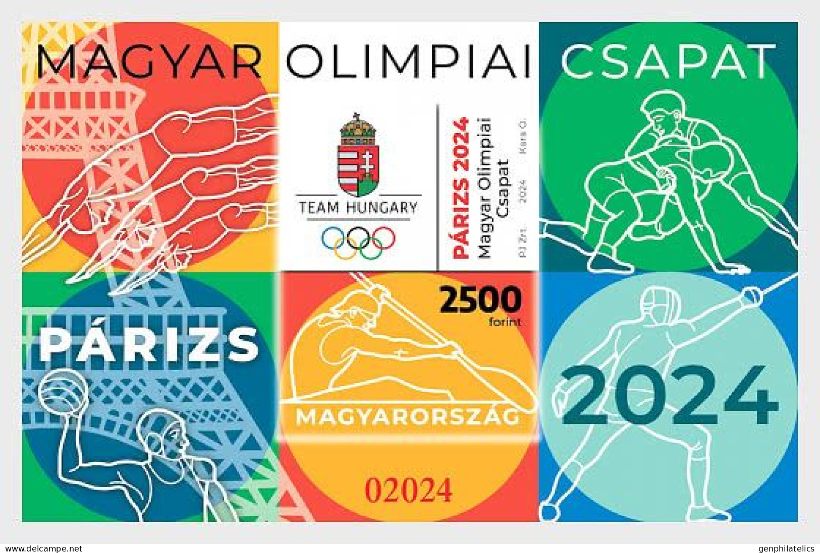 HUNGARY 2024 SPORT Summer Olympic Games In PARIS - Fine Imperf. S/S MNH - Ongebruikt