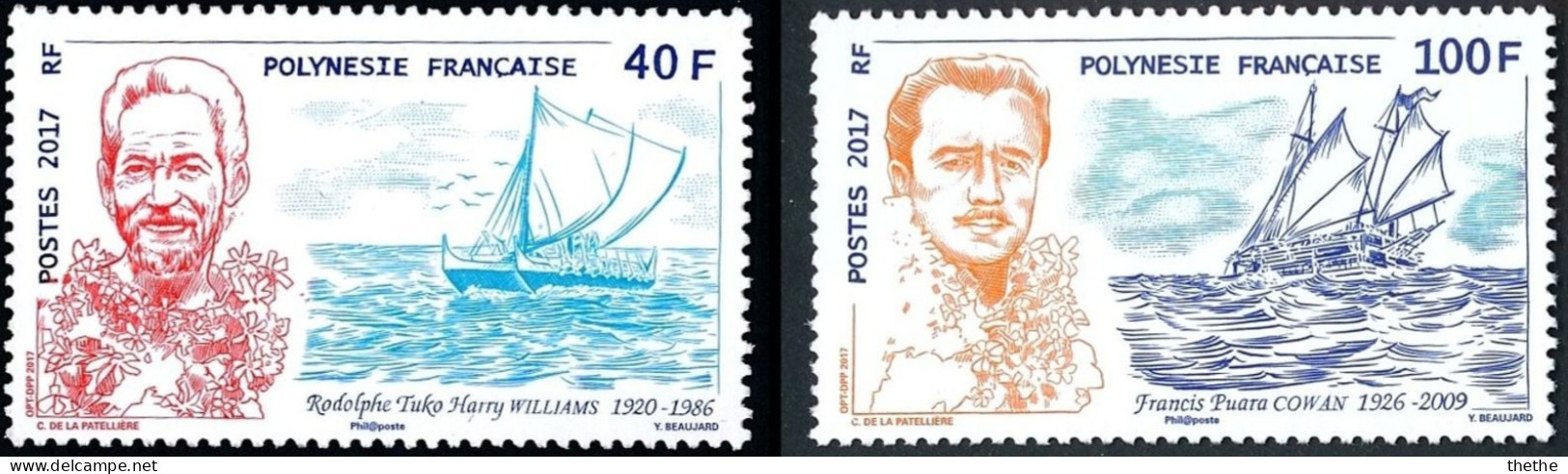 POLYNESIE - Navigateurs Du 20e Siècle En Polynésie Française - Neufs