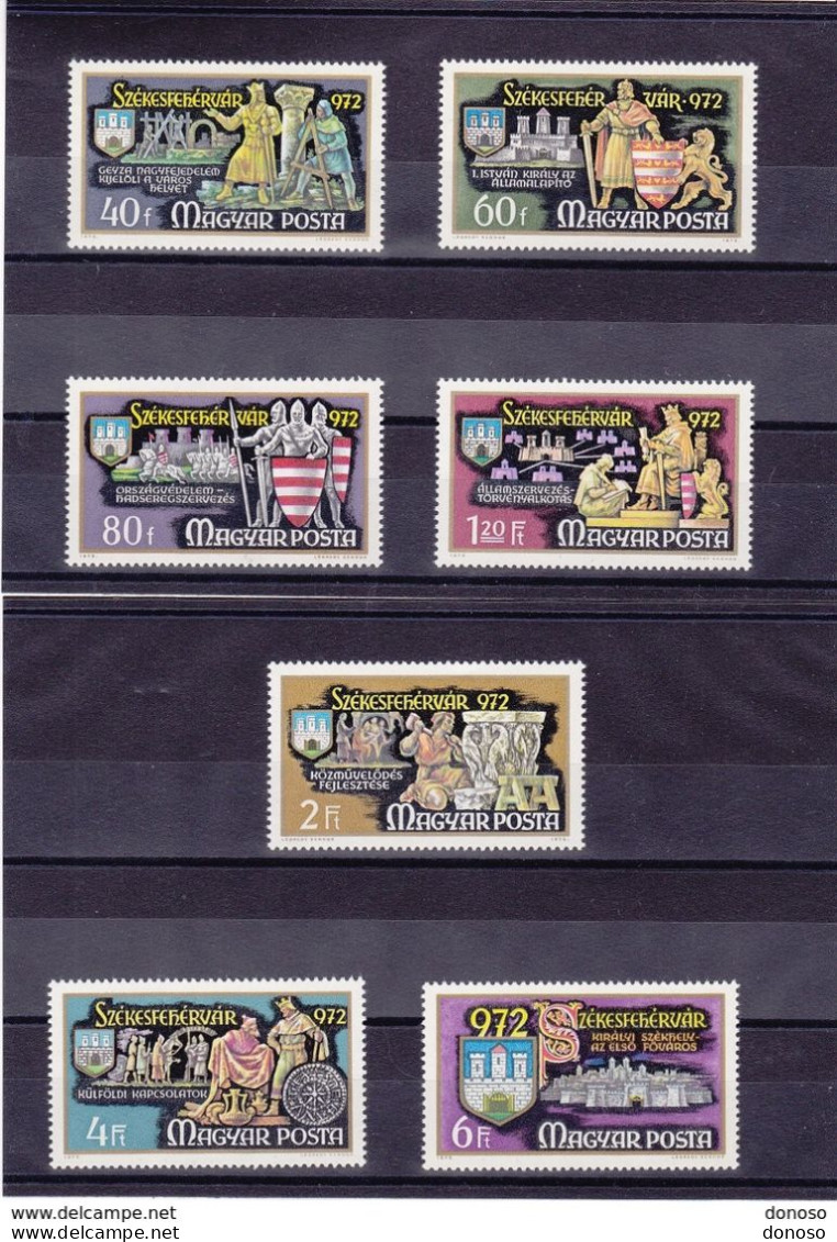 HONGRIE 1972 VILLE DE SKEKESFEHERVAR Yvert 2248-2254, Michel 2782-2788 NEUF** MNH Cote 6 Euros - Unused Stamps