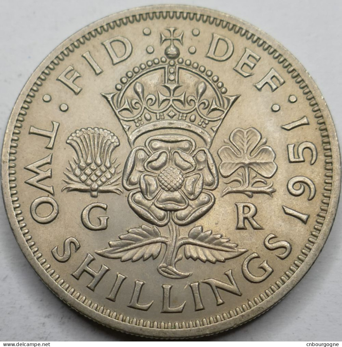 Royaume-Uni - George VI - Two Shillings 1951 - SUP/AU58 - Mon6204 - J. 1 Florin / 2 Shillings