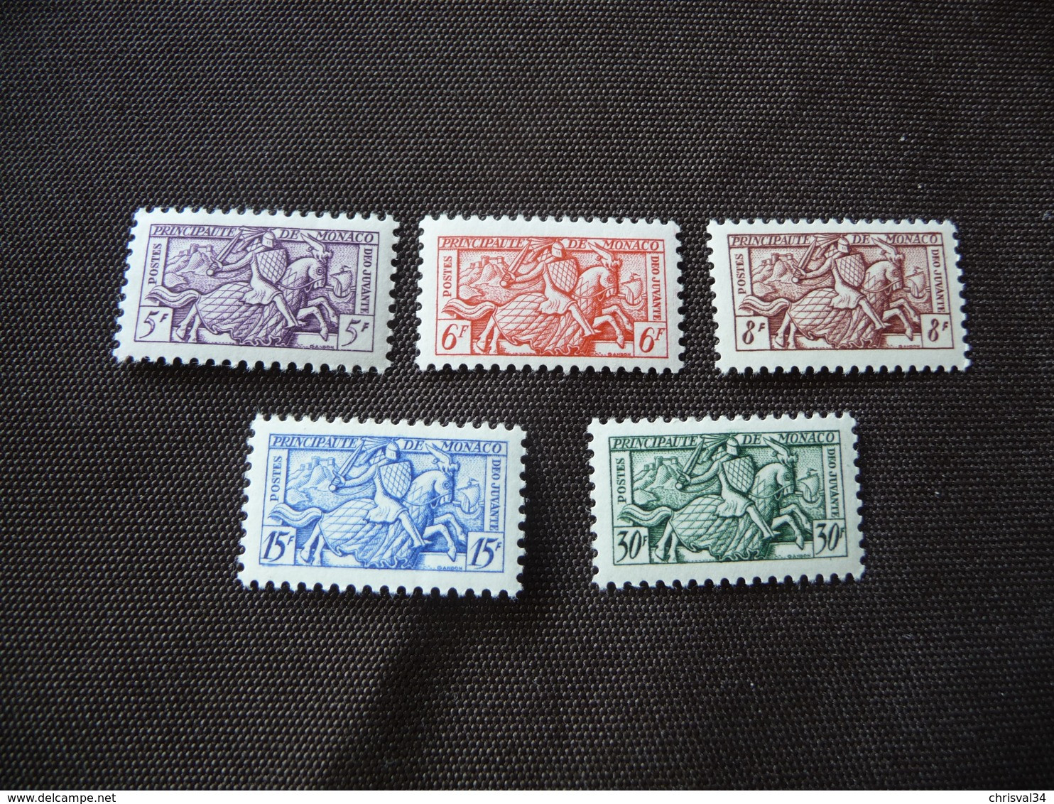 TIMBRES  DE  MONACO  ANNÉE   1955  SERIE    N 415  A  419   COTE  42, 00  EUROS  NEUFS  TRACE  CHARNIERES - Unused Stamps