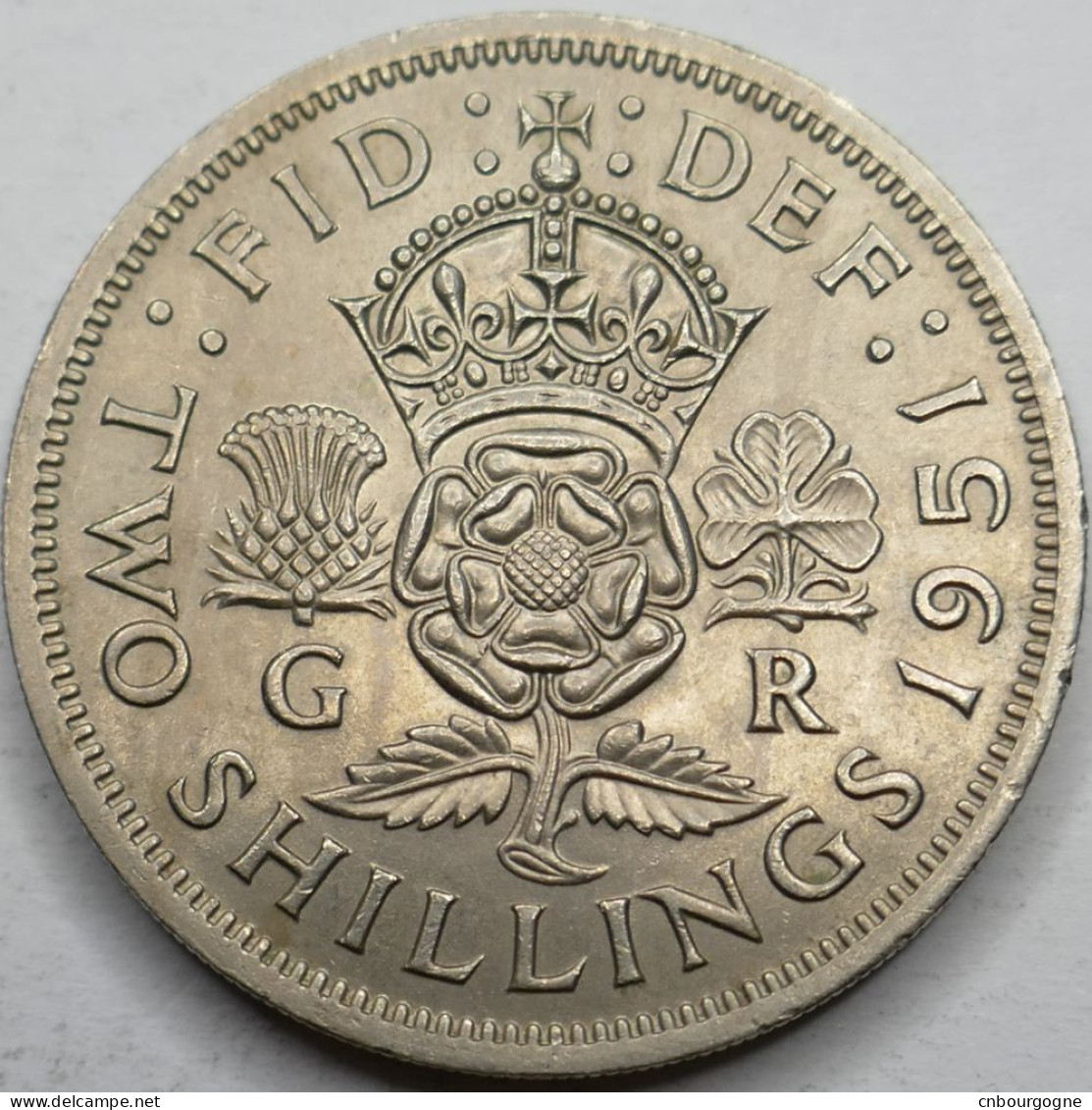 Royaume-Uni - George VI - Two Shillings 1951 - SUP/AU58 - Mon6205 - J. 1 Florin / 2 Shillings