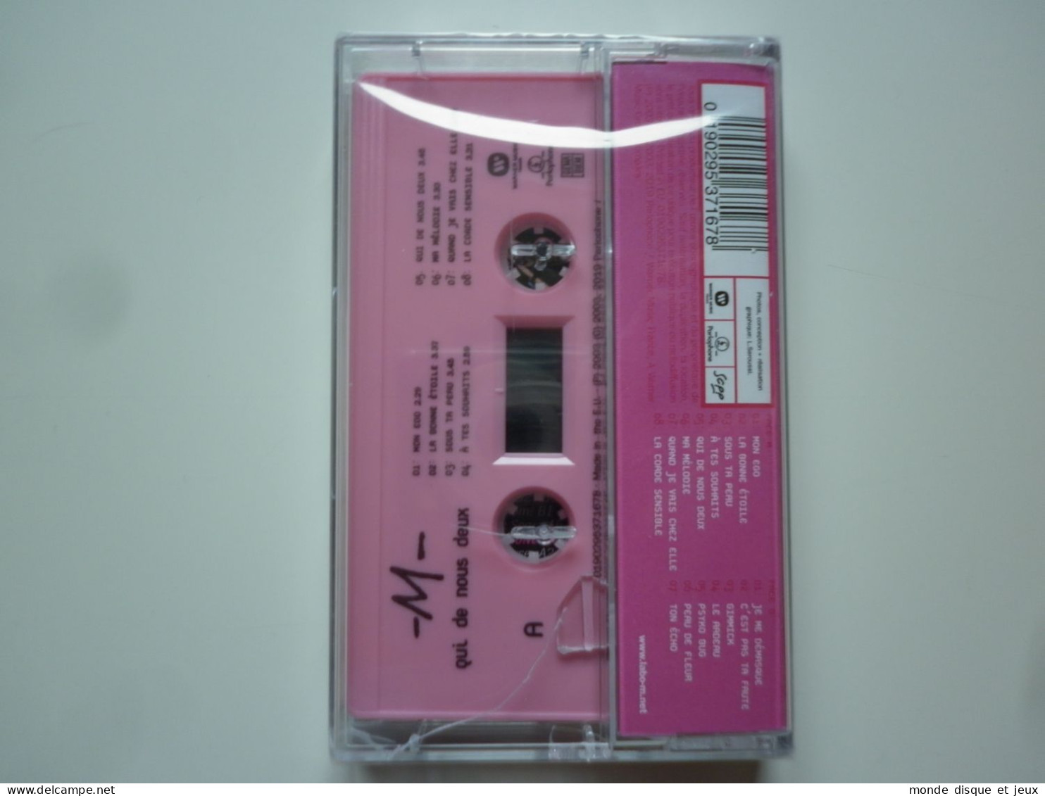 M / Matthieu Chedid K7 Cassette Audio Qui De Nous Deux K7 Couleur Rose - Cassettes Audio