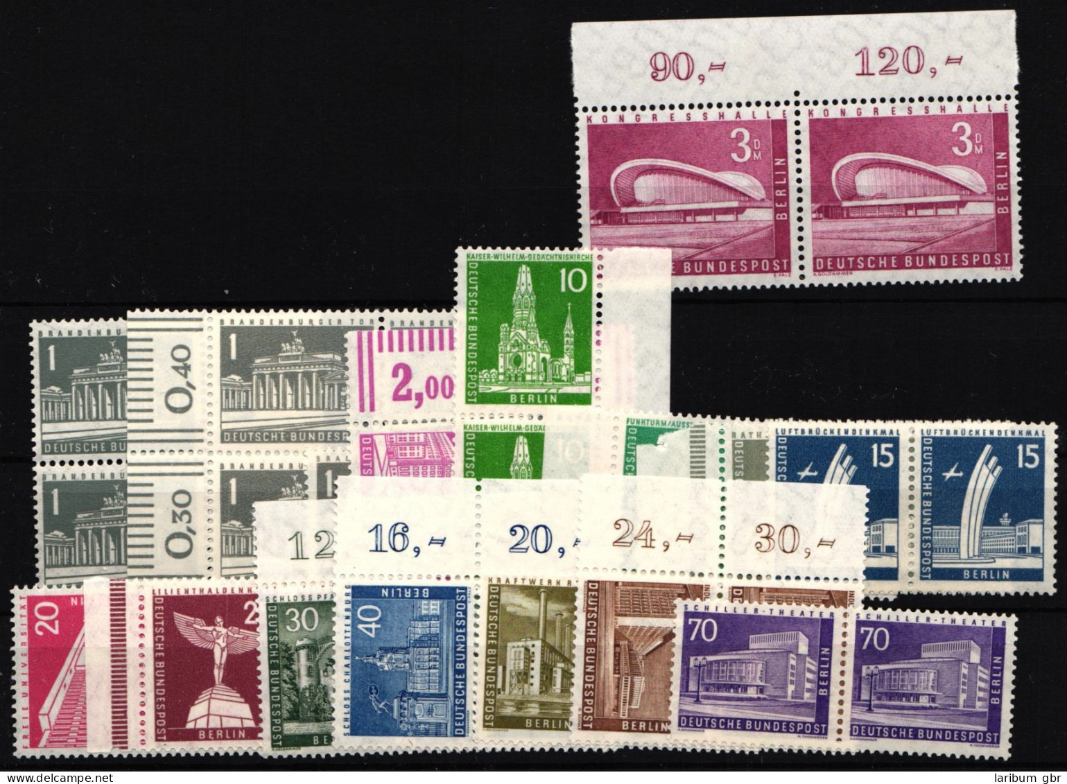 Berlin Lot Aus 140-154 Postfrisch Paare #NG498 - Other & Unclassified