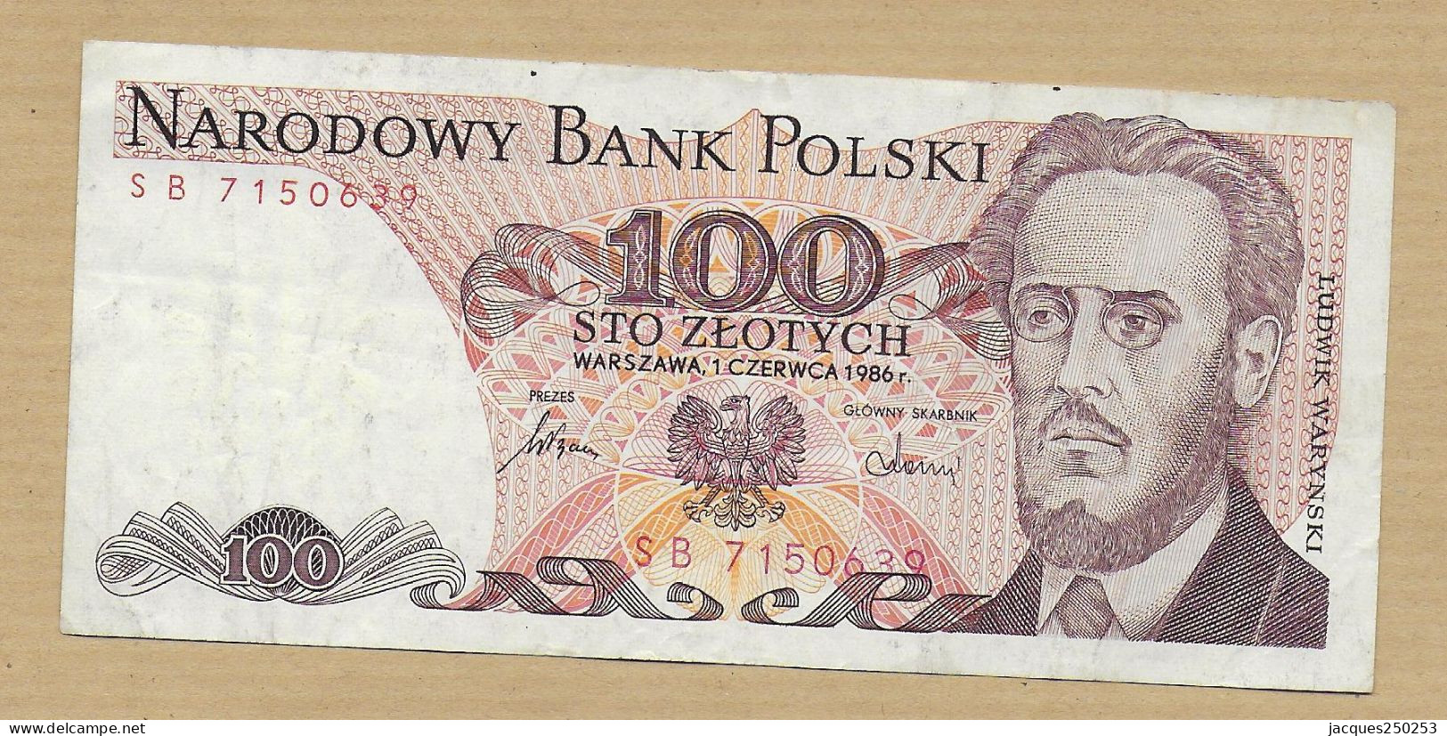 100 ZLOTYCH 1986 - Pologne