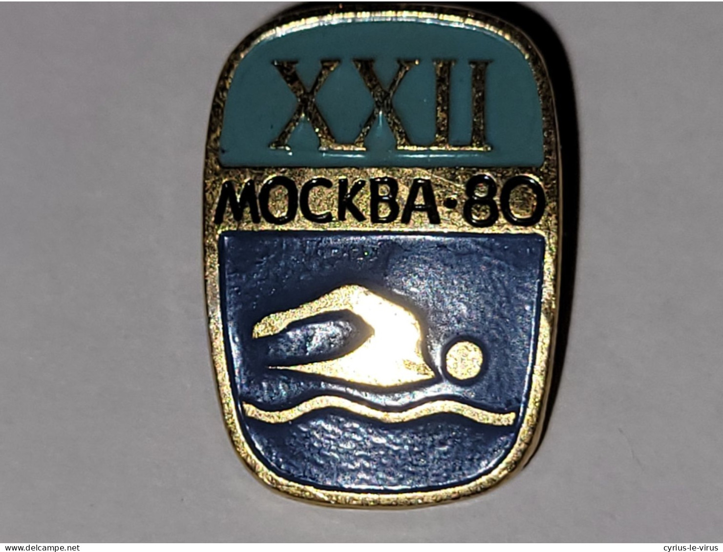 Pin's Jeux Olympiques De Moscou 1980  ** Natation - Swimming