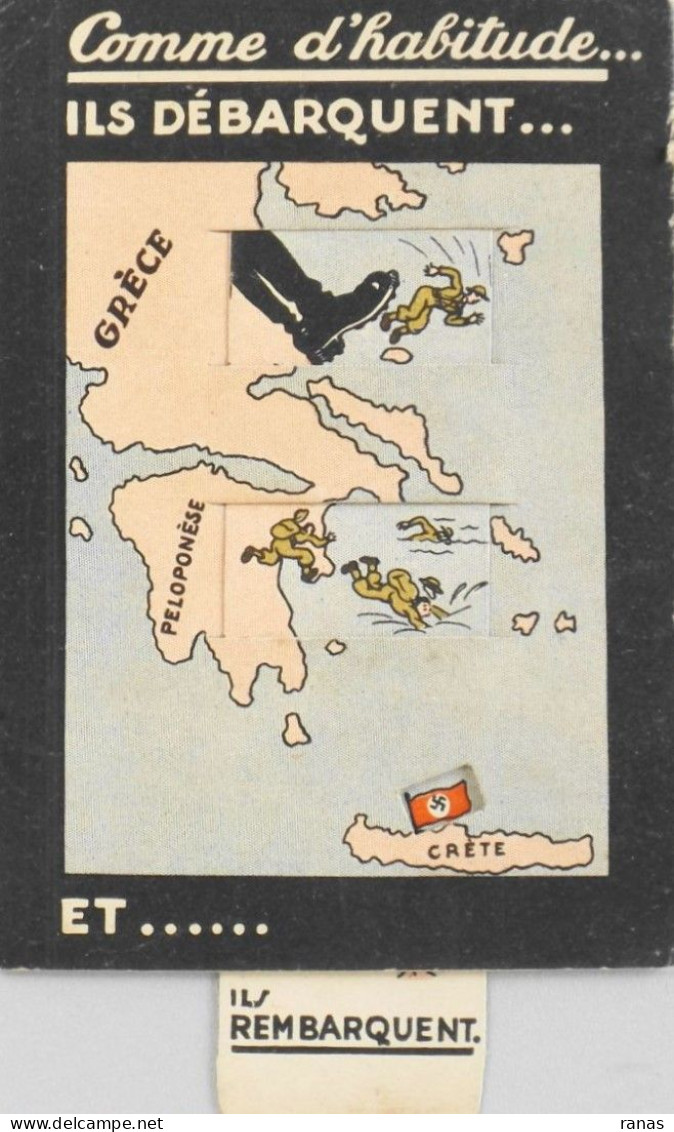 CPA Système Politique Satirique WWII Grèce Crète Voir Scans - Dreh- Und Zugkarten