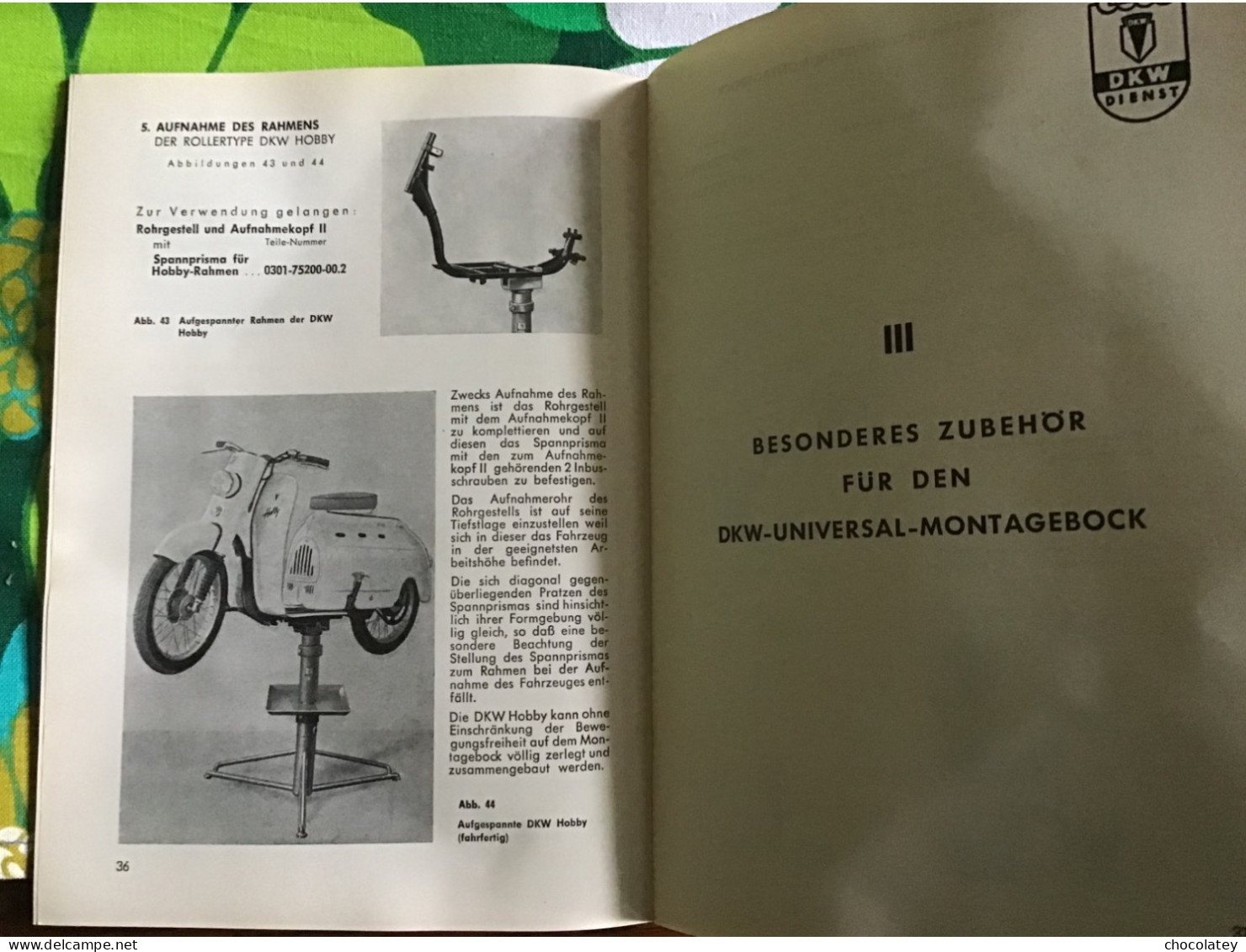 D K W Lehrmittel Montagegebock Hobby  Scooter 39 Pag 1955 - Tecnica