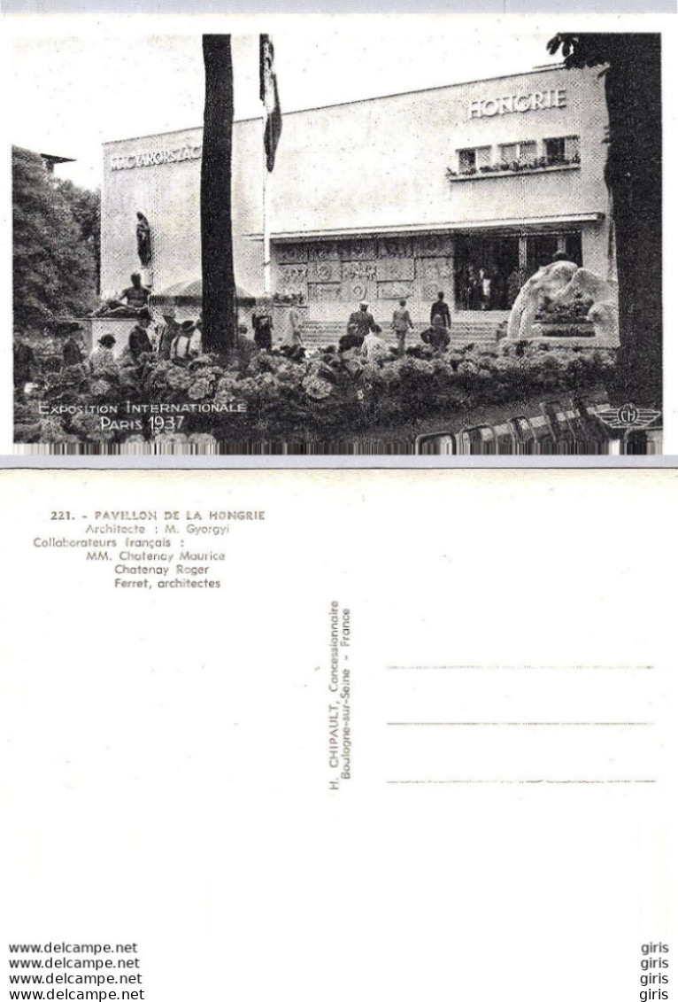CP - Evénements - Exposition Universelle - Paris 1937 - Pavillon De La Hongrie - Esposizioni