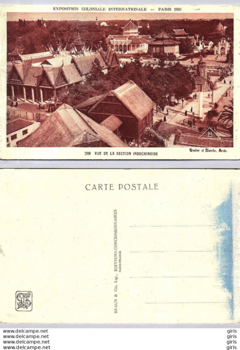 CP - Evénements - Exposition Coloniale Internationale Paris 1931 - Vue De La Section Indochinoise - Ausstellungen