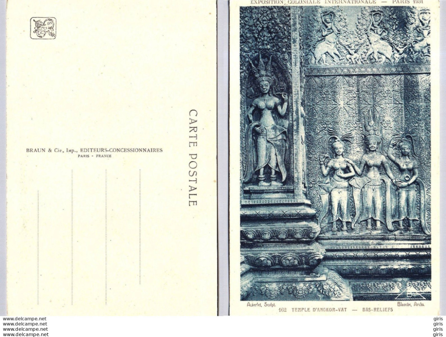 CP - Evénements - Exposition Coloniale Internationale Paris 1931 - Temple D"Angkor-Vat, Bas Reliefs - Ausstellungen
