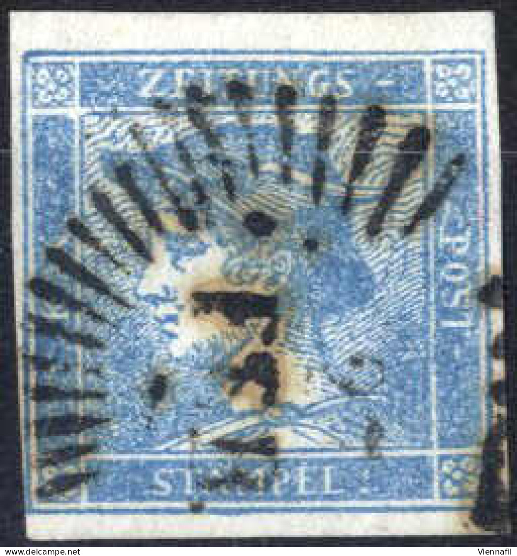 O 1851, 0,6 Kreuzer Blau Type Ib Mit Strahlenstempel Von Wien, Befund Ferchenbauer, ANK 6 - Giornali